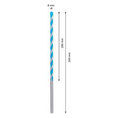 Broca de Aço 08x200x250mm Expert CYL-9 Multiconstruction BOSCH / REF. 2608901484-000